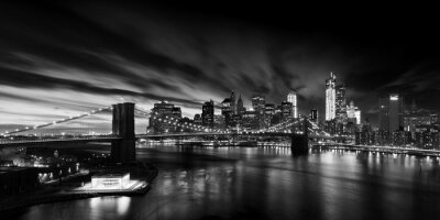 Fototapete Monochromatische Landschaft mit New York City