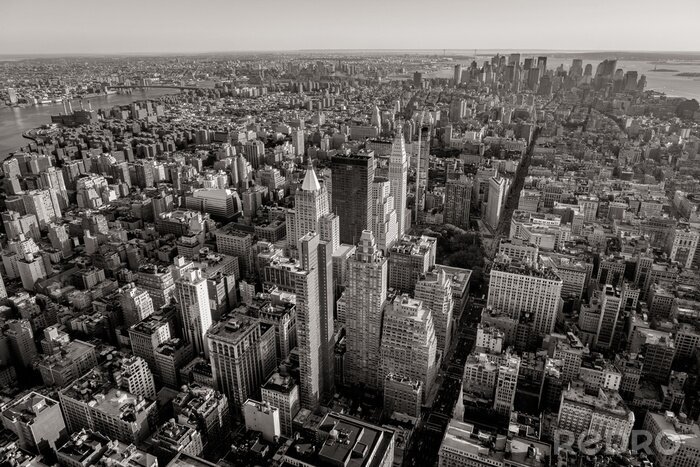 Fototapete Monochromatischer Blick auf New York City