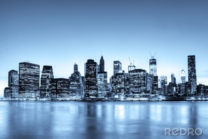 Fototapete Monochromatisches New Yorker Panorama