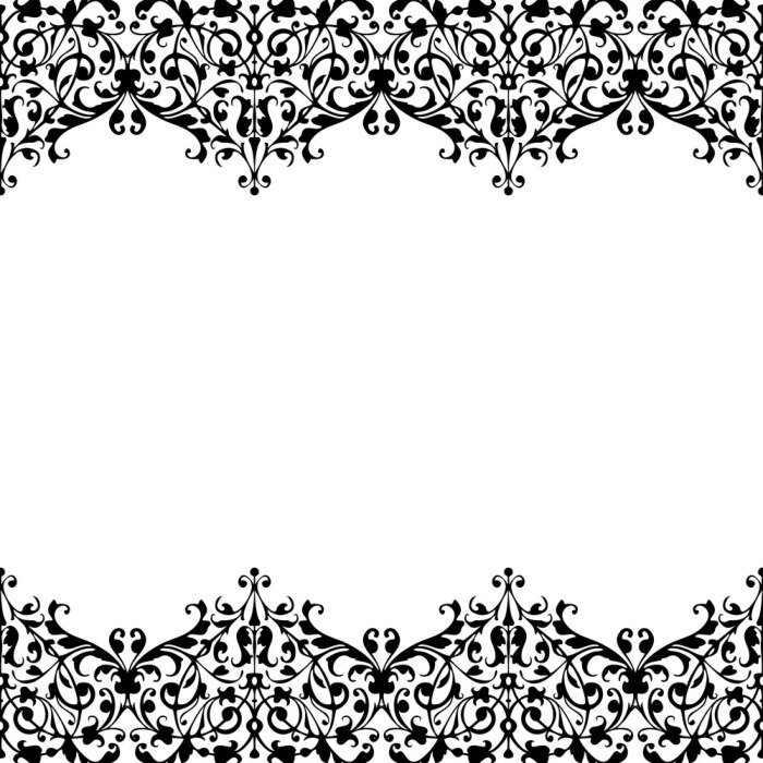 Fototapete Monochrome schwarze Muster