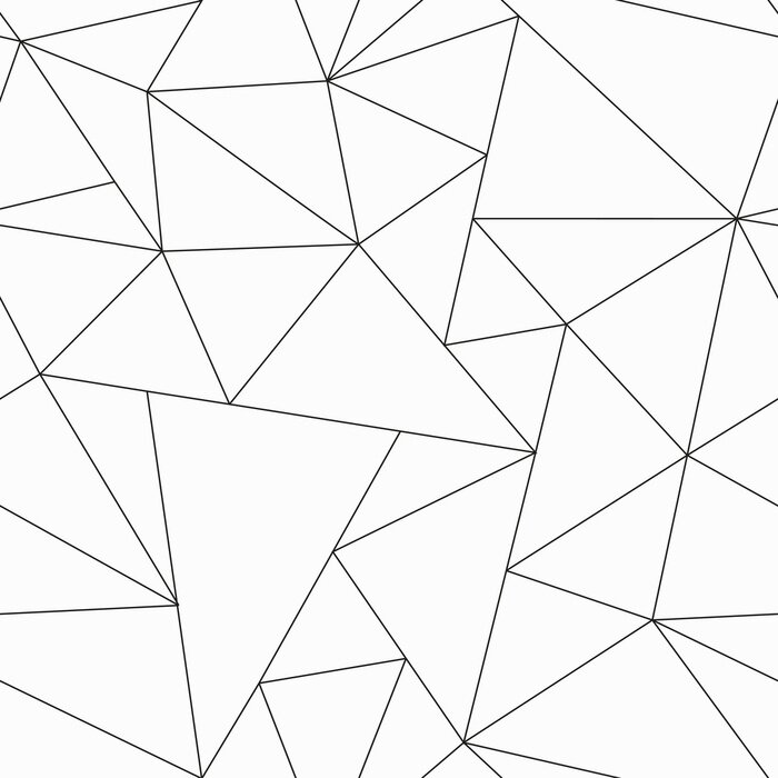 Fototapete Monochrome triangle seamless pattern