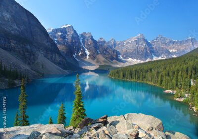 Fototapete Moraine Lake in the Canadian Rockies