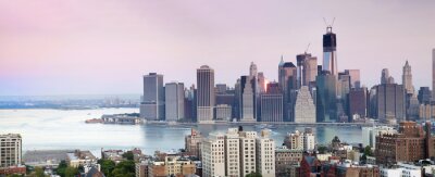 Fototapete Morgendliches Panorama von New York City