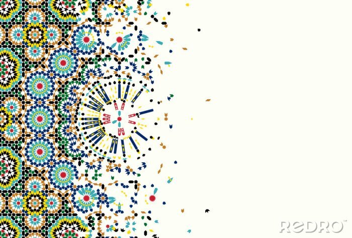 Fototapete Morocco Disintegration Template