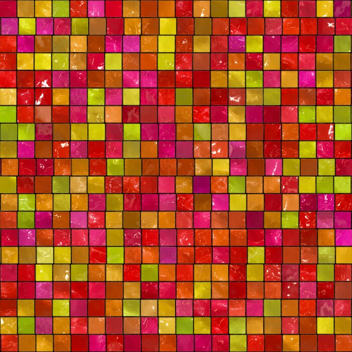 Fototapete Mosaik saftiger Farben