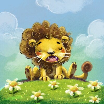 Motiv mit einem Löwen für Kinder