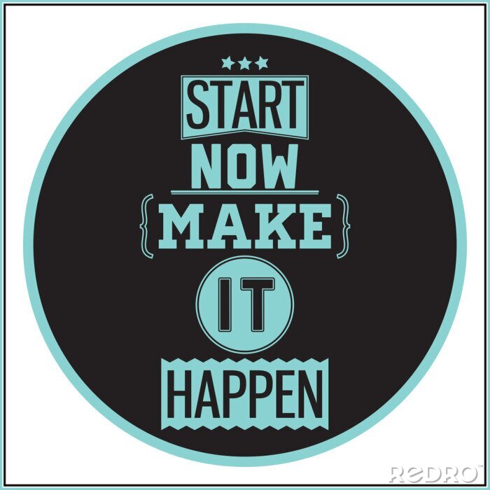 Fototapete Motivationsaufschrift auf Englisch