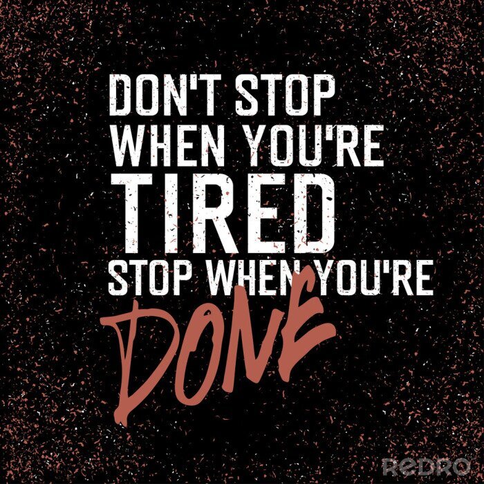 Fototapete Motivierender Slogan in der Industrieästhetik