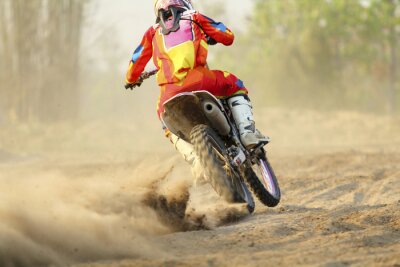 Fototapete Motocross auf der Rennstrecke