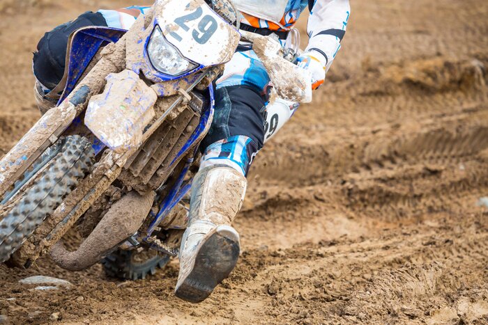 Fototapete Motocross auf der Straße