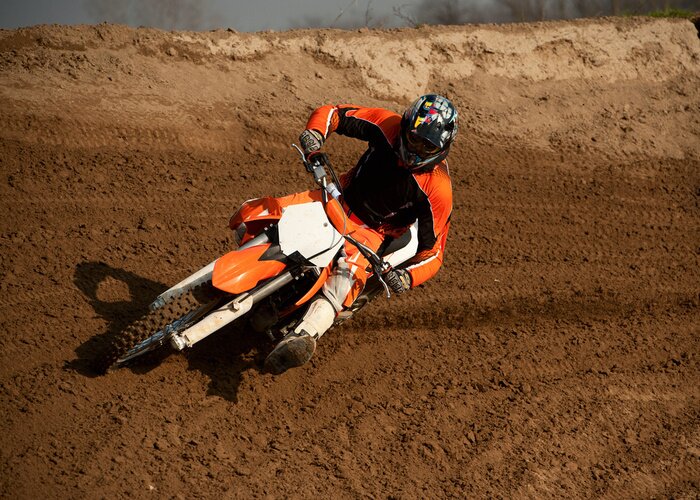 Fototapete Motocross bei Kurvenfahrten