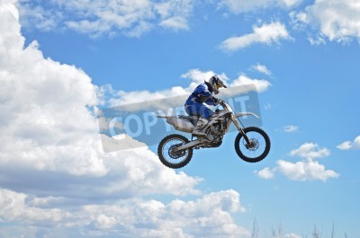 Fototapete Motocross im Flug