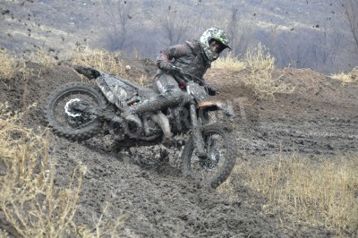 Fototapete Motocross im Schlamm