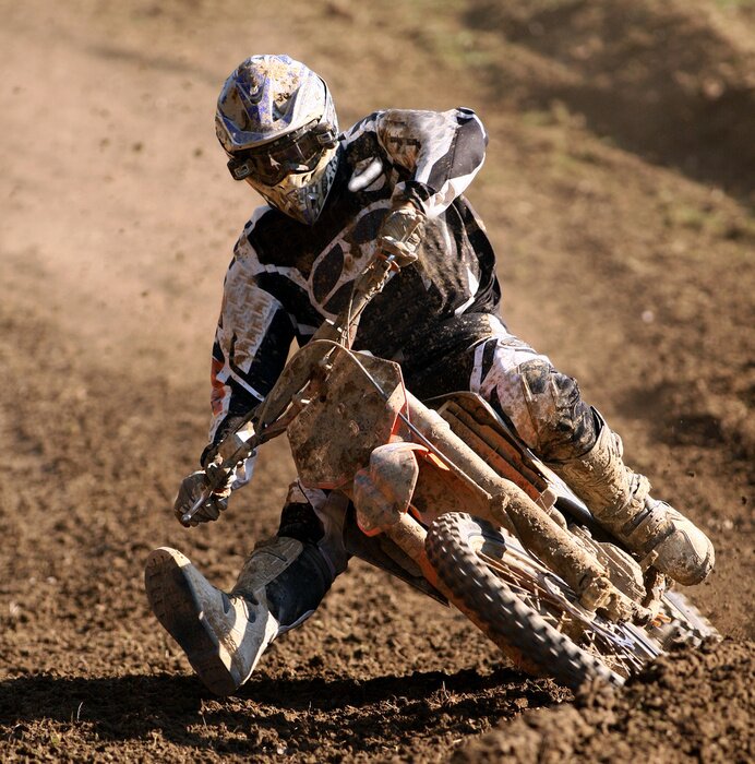 Fototapete Motocross im Schlamm
