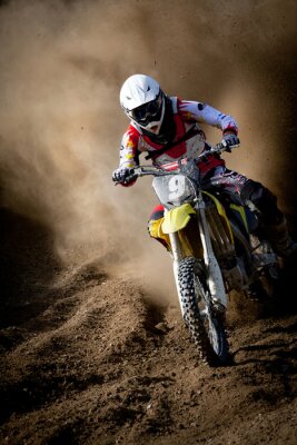 Fototapete Motocross-Schlamm und Staub