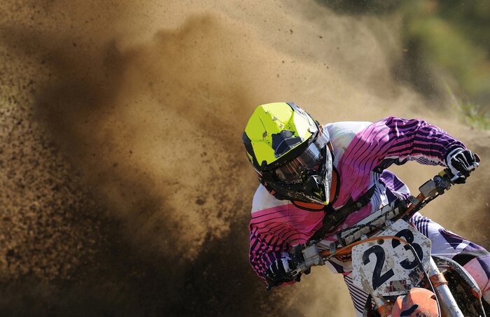 Fototapete Motocross und Schlamm