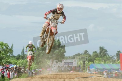 Fototapete Motocross und Springen
