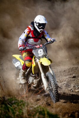 Fototapete Motocross und Staub