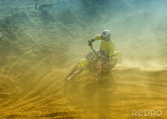 Fototapete Motocross von oben gesehen
