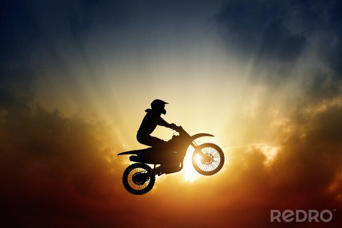 Fototapete Motorrad in der Sonne