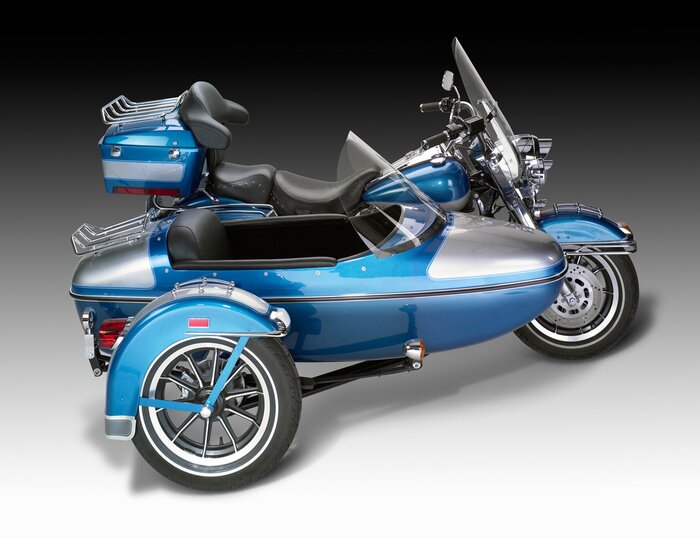 Fototapete Motorrad mit Anhänger