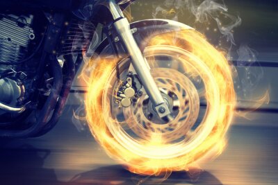 Fototapete Motorrad-Radleistung
