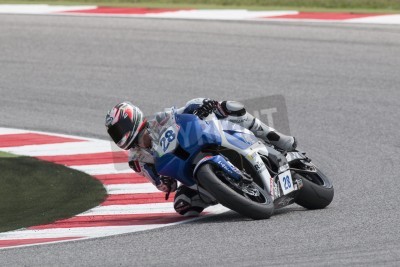 Fototapete Motorrad während des Rennens