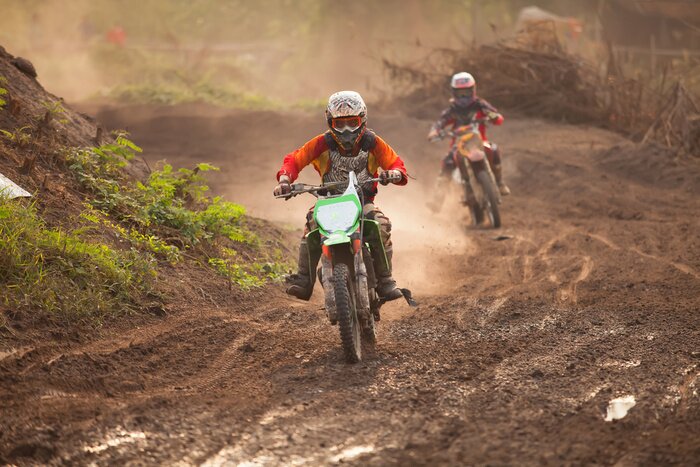 Fototapete Motorräder bei einem Off-Road-Rennen