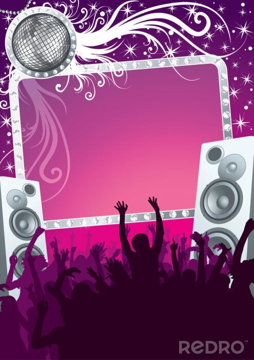 Fototapete Musikalische Disco-Party