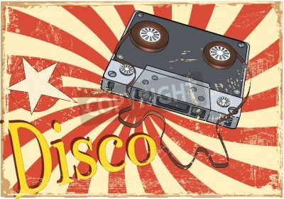 Fototapete Musikalisches Muster im Pop-Art-Stil