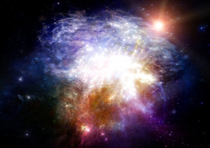 Fototapete Muster mit Galaxie in Kosmos