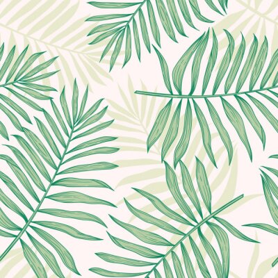 Fototapete Muster mit Palmenblättern