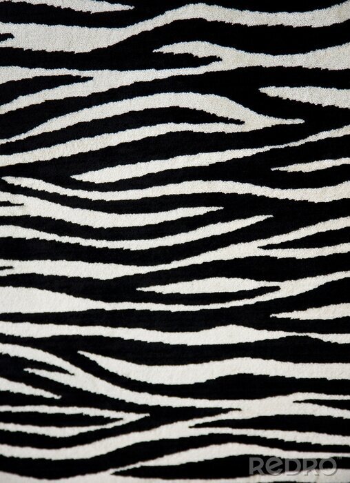 Fototapete Muster mit schwarz-weißem Zebra