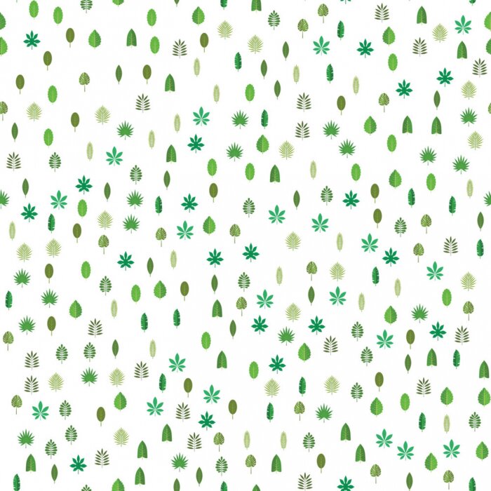 Fototapete Muster mit zarten Blättern