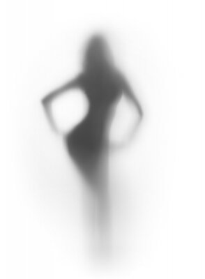 Fototapete Mysteriöse Silhouette einer Frau