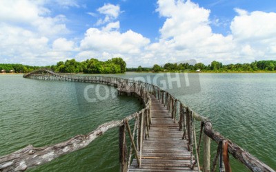 Fototapete Nach links abbiegender Steg