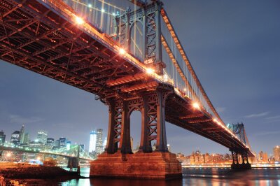 Nacht in der Stadt und Manhattan Bridge