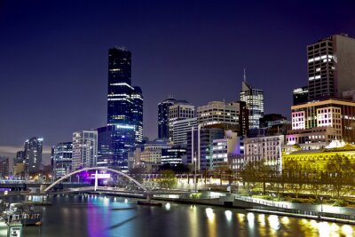 Fototapete Nacht in Melbourne in Australien