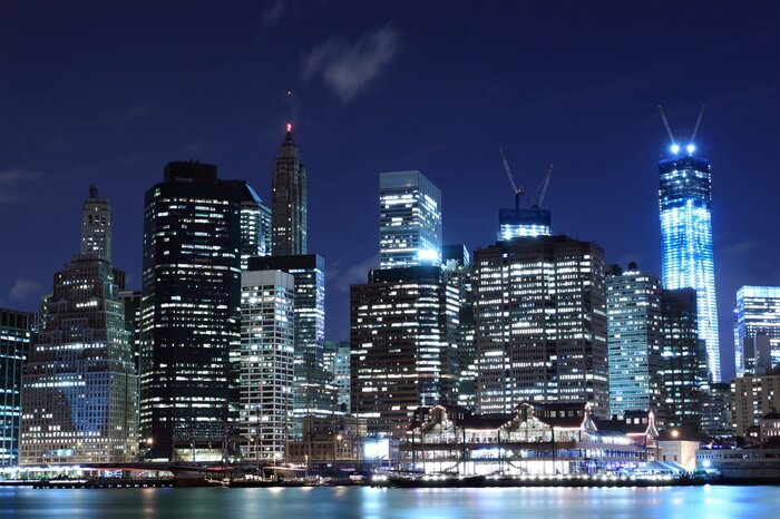 Fototapete Nacht über Manhattan