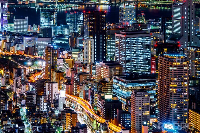 Fototapete Nachtlandschaft von Tokio