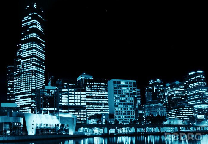 Fototapete Nachtpanorama der Stadt in Australien