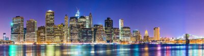 Fototapete Nachtpanorama von New York City
