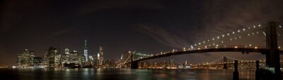 Fototapete Nachtpanorama von New York City