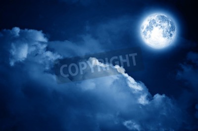 Fototapete Nächtlicher Himmel und Mond