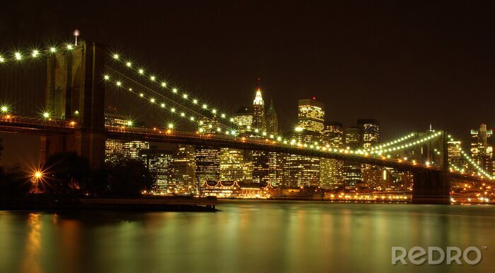 Fototapete Nächtliches Ambiente in Manhattan