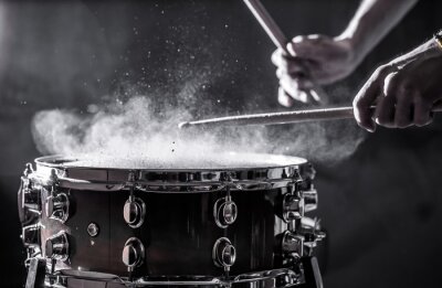 Fototapete Nahaufnahme der spielenden Trommeln