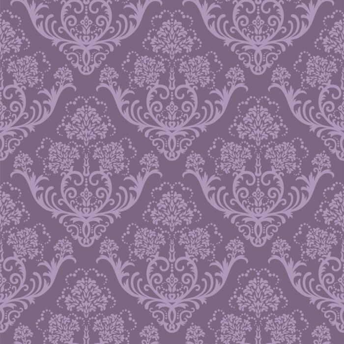 Fototapete Nahtlose lila Blumen-Tapete