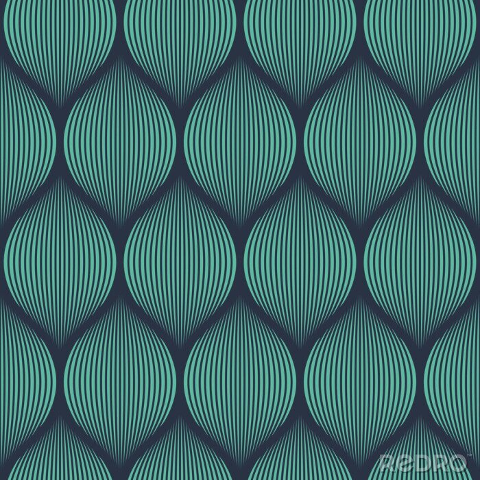 Fototapete Nahtlose Neon Blue optische Täuschung gewebte Muster Vektor