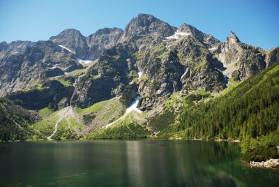 Fototapete Natürliche Berge mit Pflanzen