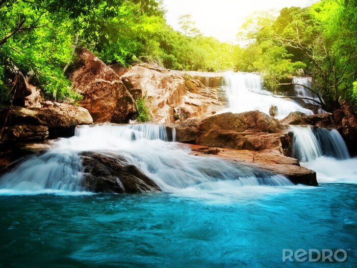 Fototapete Natur und Wasserfall